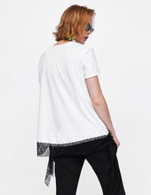 Load image into Gallery viewer, T-Shirt with Matching Lace Appliques
